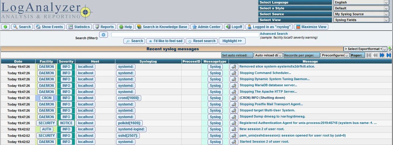 Log syslog. LOGANALYZER. Шаблоны для LOGANALYZER. Syslog пример Лога. Rsyslog с веб интерфейсом.