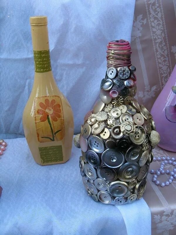 Необычный декор бутылок. Декорирование бутылок своими руками. Декоративные бутылки своими руками. Самая красивая бутылка.