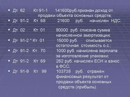Дт 99 кт 99
