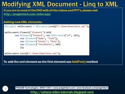 C xml file