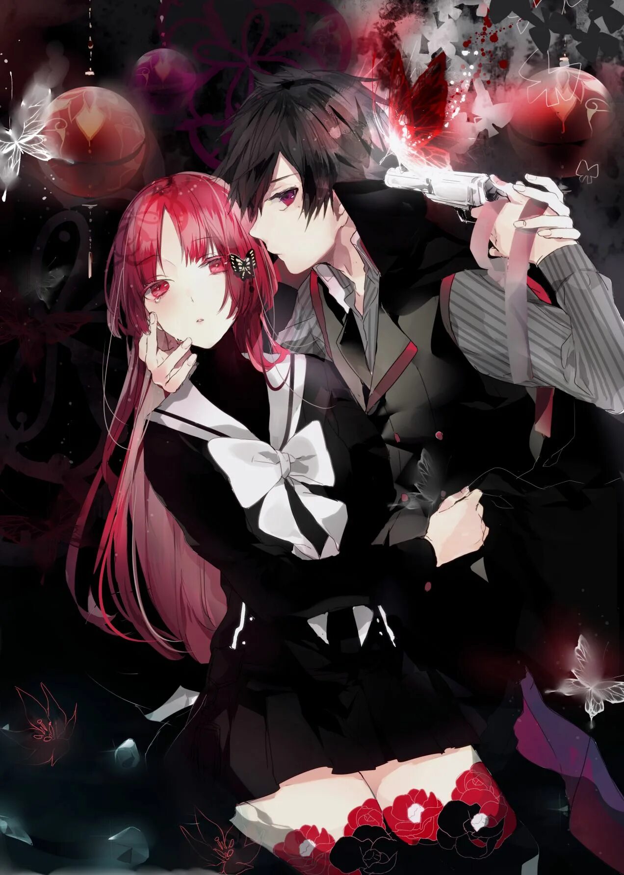 Парочки убийц. Kokuchou no psychedelica аниме. аниме парочки. аниме пара. аниме парочки убийцы.