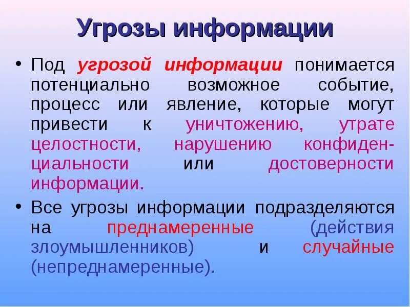 Потенциально возможное событие. Что понимается под угрозой информации?. Угрозы информации. Под модификацией информации понимается. Что понимается под информацией.