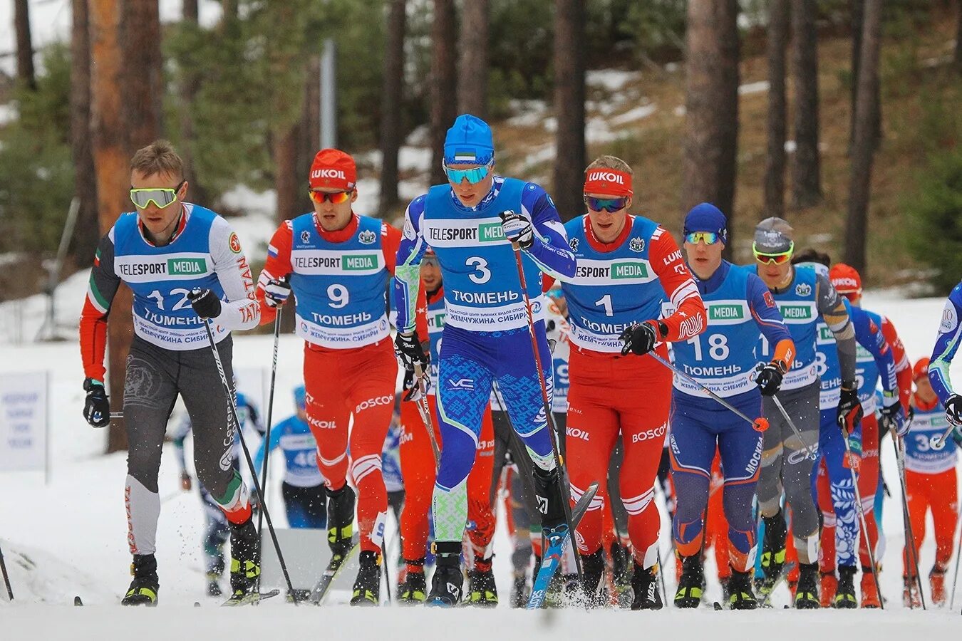 Лыжники России. Лыжники в Сибири. Скиатлон. Чемпионат России по лыжным гонкам 2023.