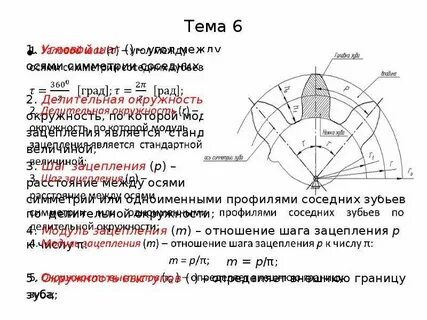 Шаг зубчатого зацепления