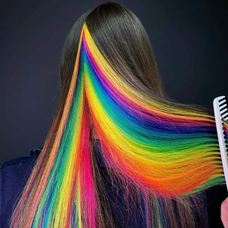 Радужно окрашивание волос. Радужное окрашивание волос. Радужные волосы. Как можно получить волосы