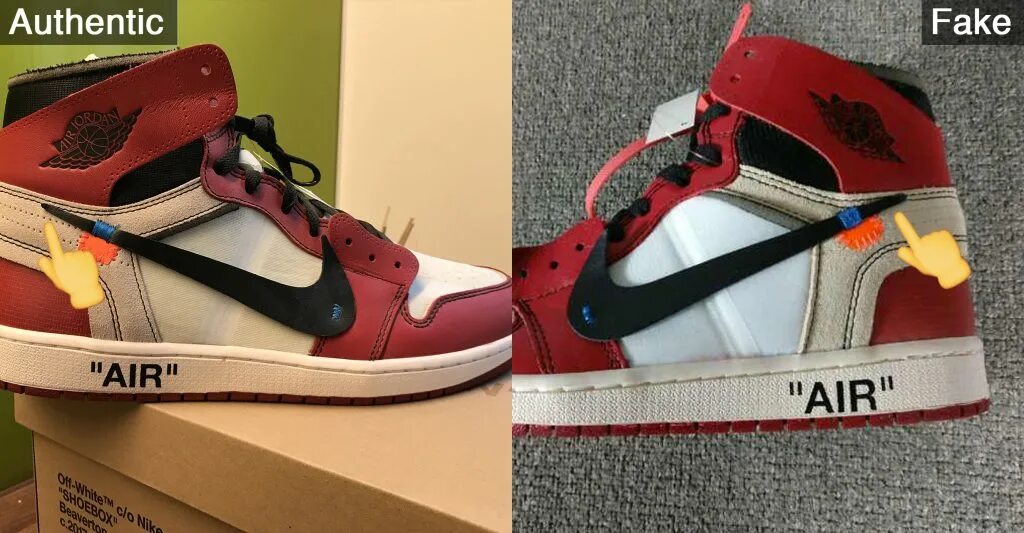 Как отличить оригинал джорданы. Nike Air Jordan 1 fake vs Original. Air Jordan 1 паленые. Nike Air Jordan 1 паль и оригинал. Nike Air Jordan 1 off White Chicago.