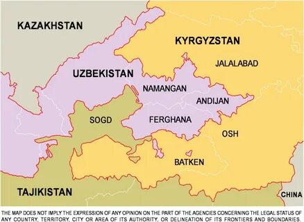 Узбекистан границы