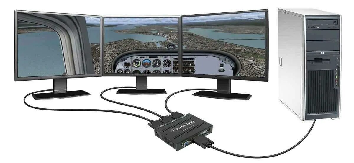 Как подключить к моноблоку второй монитор. Matrox triplehead2go 12 штук. vga 2 пк 1 монитор. мультидисплейные адаптеры 6 мониторов. matrox c680.