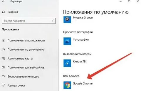 Виндовс 10 как сделать браузер по умолчанию