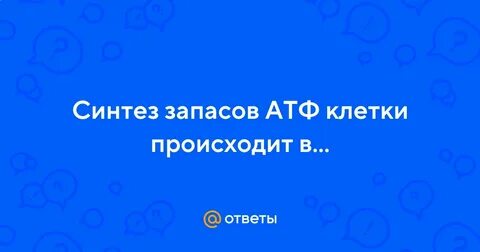 Синтез запасов