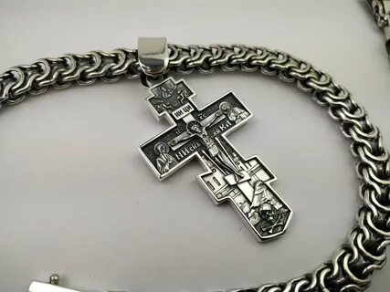 Серебряные крестики мужские на шею