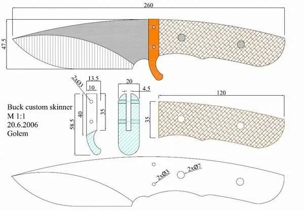 Knife Template for DIY Knife Making