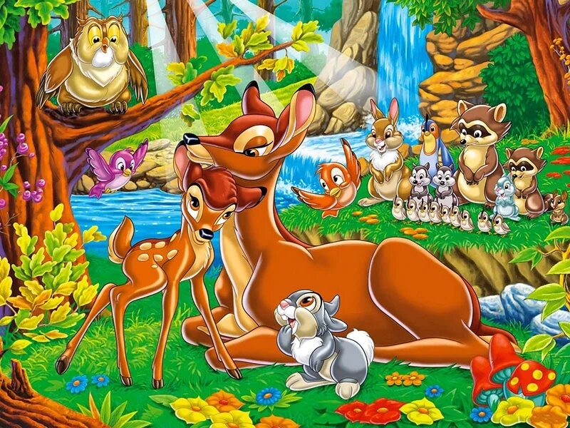 Лесные зверята для детей. Сказки со зверями. Животные в сказках. Народные сказки о животных. Дисней олененок бэмби.