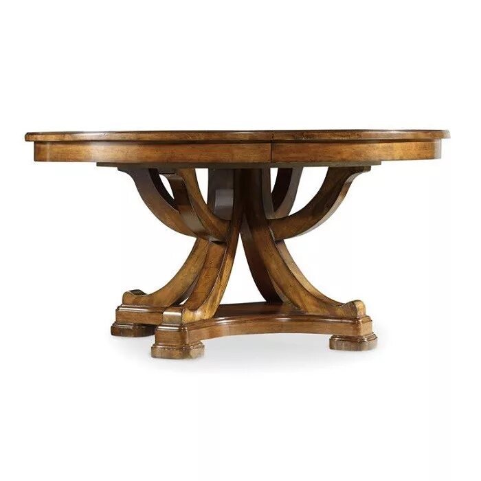 Деревянное подстолье для журнального столика. Американская мебель Хукер стол обеденный. Стол с 1 вставкой "Тайнкасл". Стол деревянный. Массивный стол из дерева.
