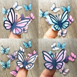 Бабочки из бумаги без клея