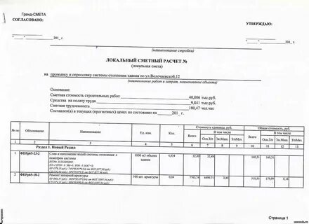 Врезка водопровода расценка в смете