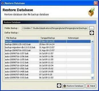 Restore database