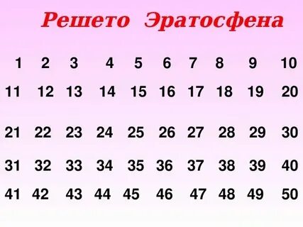 Простые числа до 50 5 класс