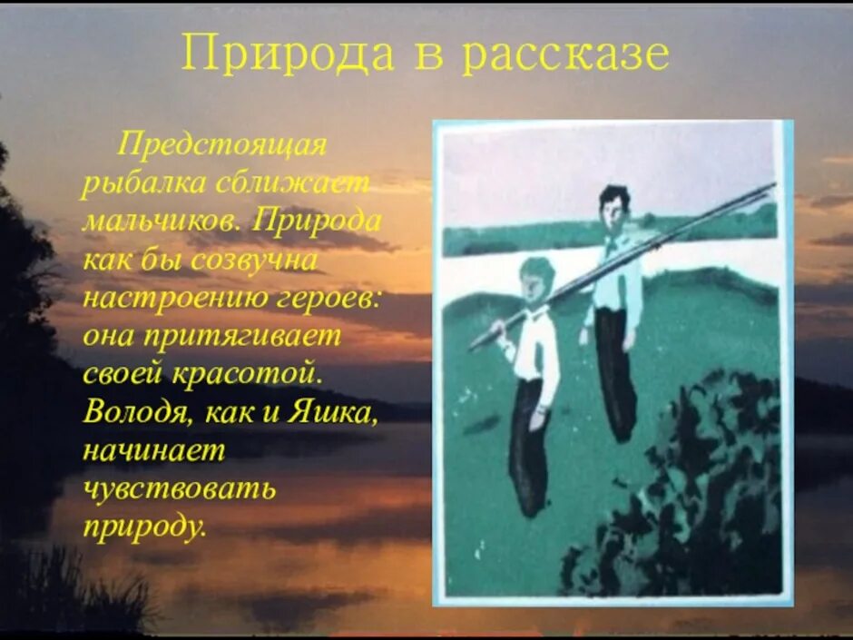 Какую историю об омуте рассказывает яшка володе. Ю П Казаков тихое утро. Тихое утро Казаков иллюстрации. Рассказ тихое утро.