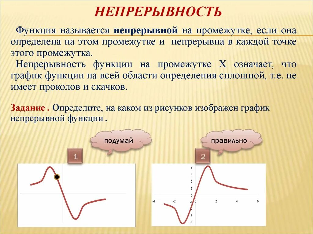 Непрерывность функции. Непрерывная функция. Промежутки непрерывности функции. Функция непрерывна на промежутке.