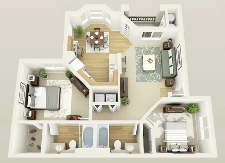 Pin on planos casas One bedroom house plans, One bedroom house, House floor plan
