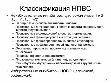 Нпвс что это за препараты простыми