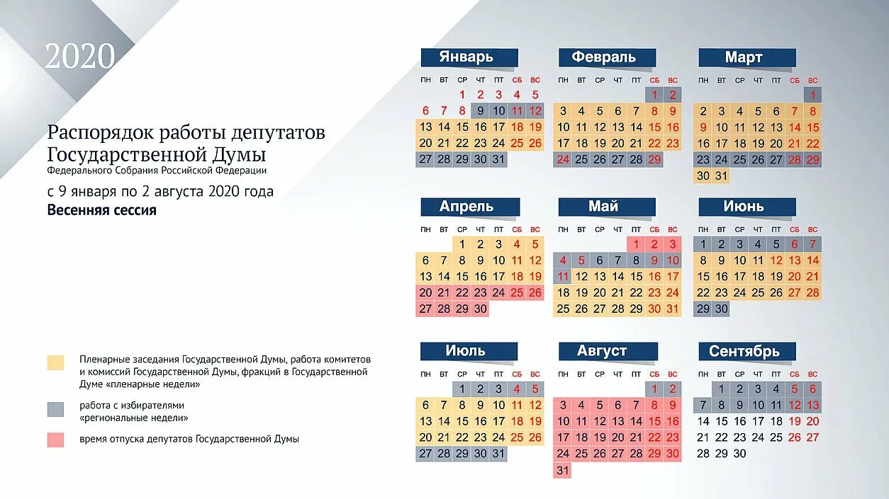 С какого января 2020 года. График работы государственной Думы. Заседания государственной Думы календарь. Государственная Дума график заседаний. График работы депутатов государственной Думы.