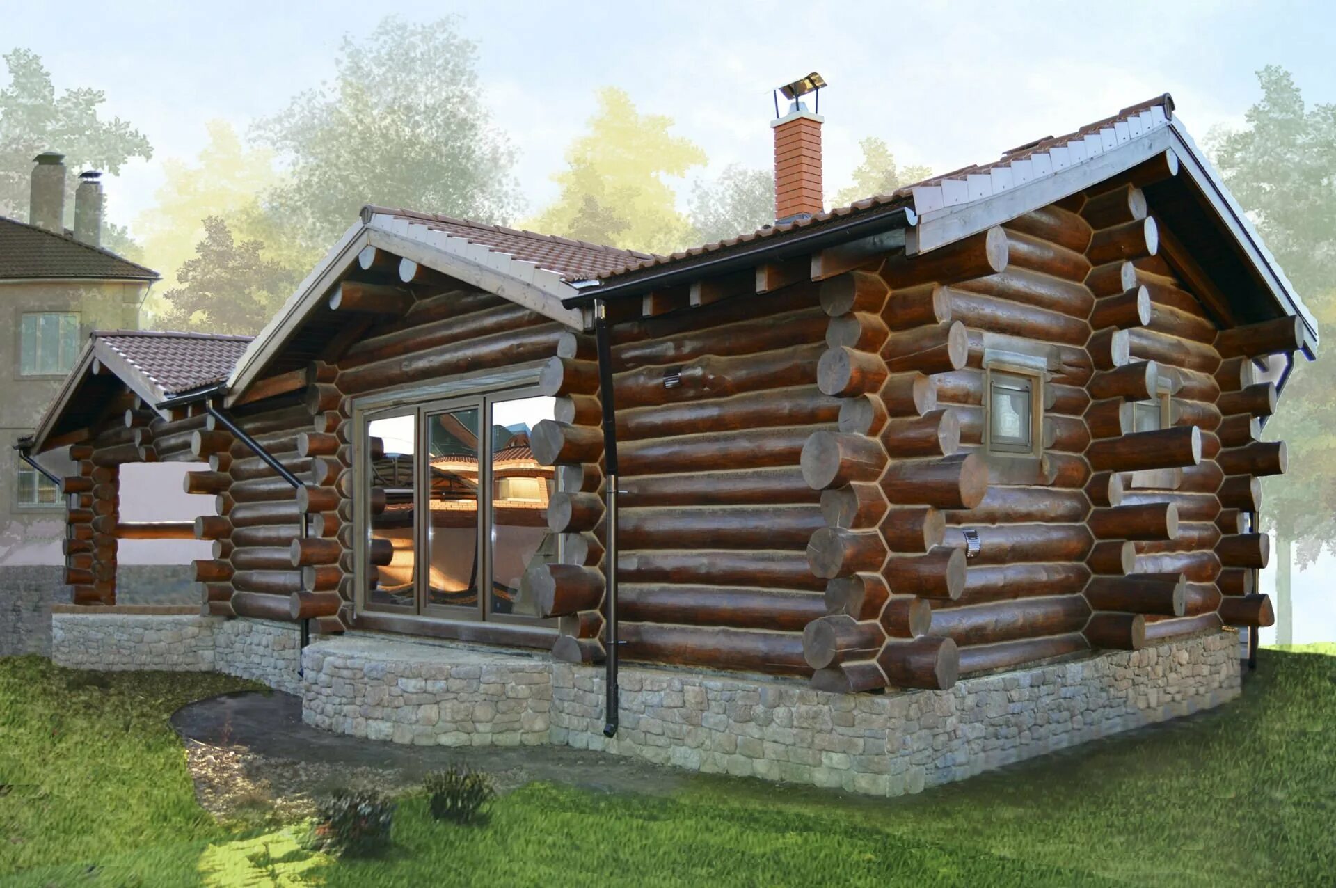 Большие срубы бань