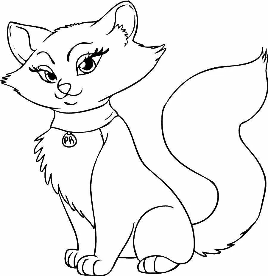 Рисунки для рисования. Кошки. Раскраска. Котенок. Раскраска. Кошечка для раскрашивания. Кошка раскраска для детей.