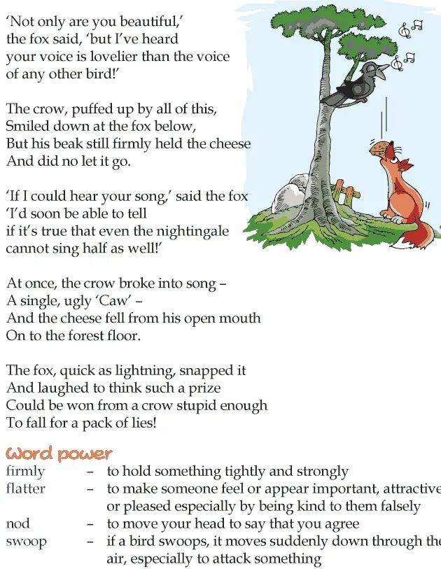 The fox and the crow текст. Текст на английском the smart little bird. Birds text. Birds reading worksheet. Текст the birds.
