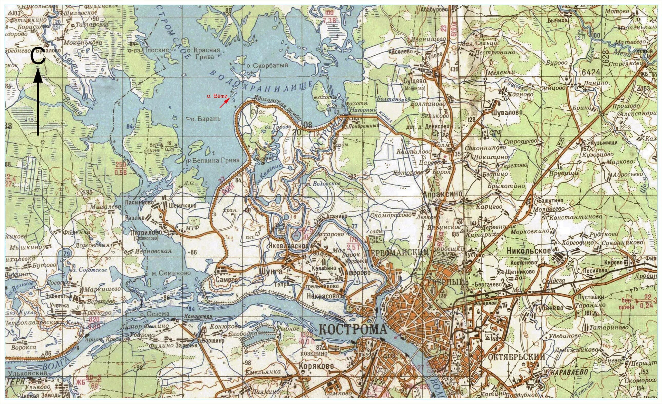 Кострома показать на карте россии. Кострома карта Костромского водохранилища. Карта глубин Костромского водохранилища подробная. Костромской разлив Горьковского водохранилища карта. Водохранилище Кострома карта.
