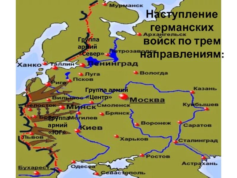 Группа армий Юг 1941. 3 направления немецких войск