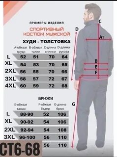 Размеры спортивного костюма мужского