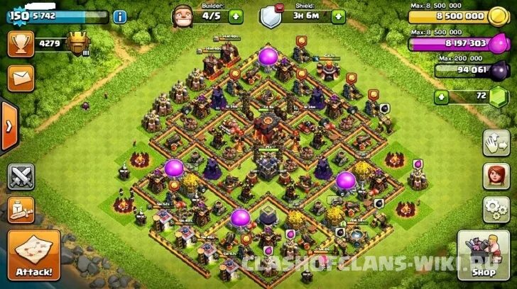 Clash of clans защита. Фулл 10 ТХ. Клэш оф кланс 10 ТХ фулл. База 11 фулл клеш. Клэш оф кланс 10 ТХ расстановка.