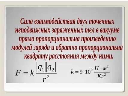 Кулоны физика 8 класс