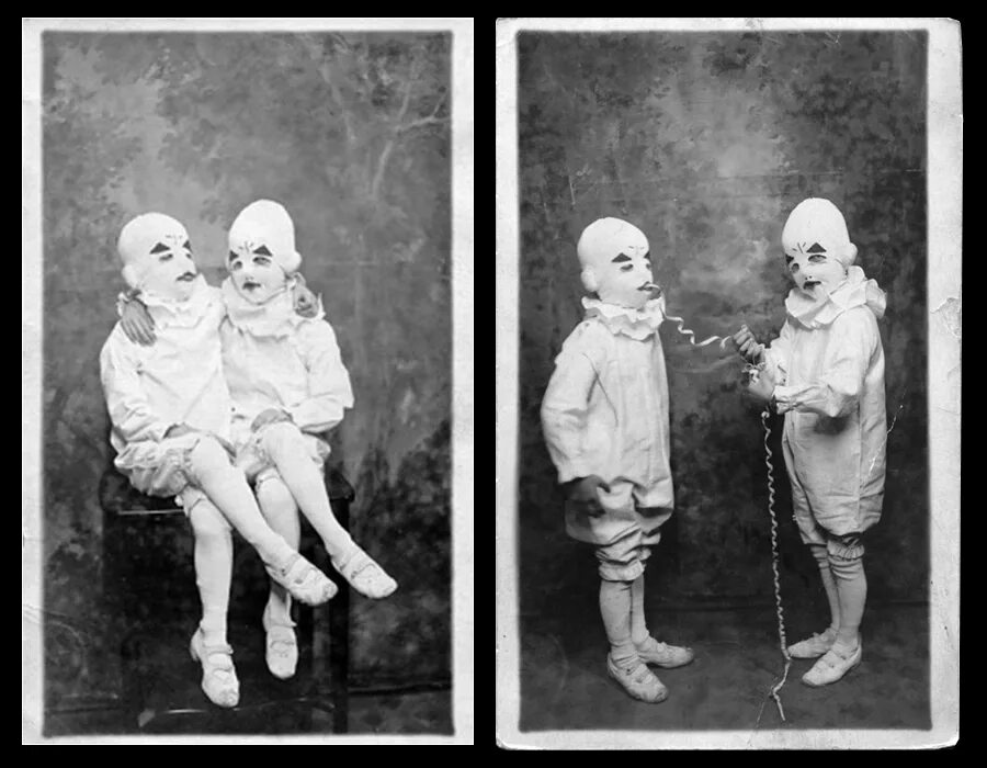 старинный клоун. билл стоунхем "руки, сопротивляющиеся ему". самые загадочные и пугающие снимки. билл стоунхем – «руки противятся ему» (1972). странные истории детей.