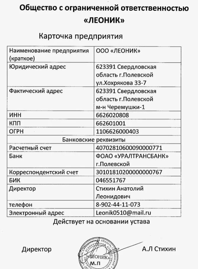 Карточка компании образец ООО. Пример карты предприятия для ООО. Карточка предприятия ИП 2022. Карточка организации ООО образец.