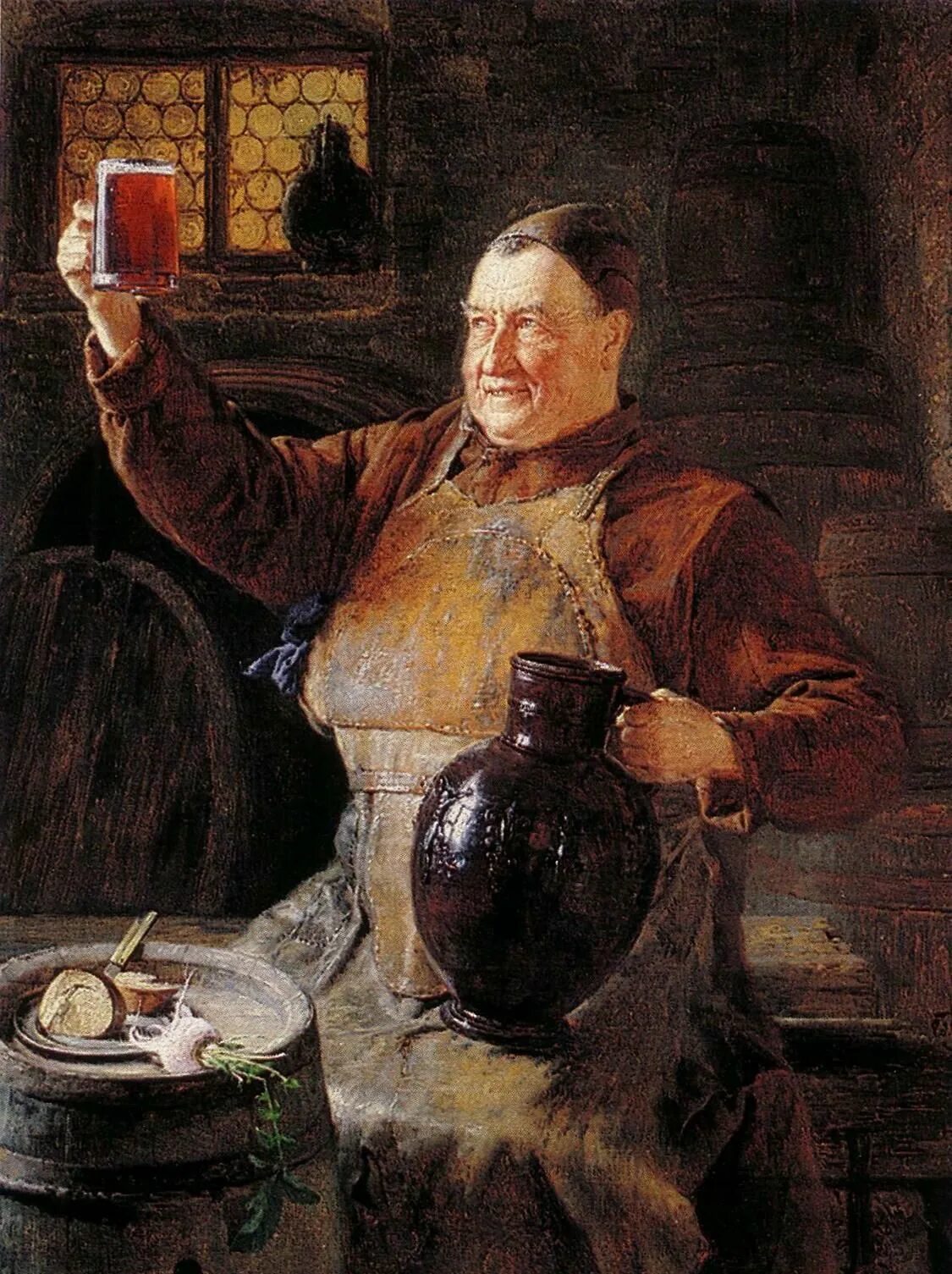 Eduard von Grützner картины. Старинная пивная