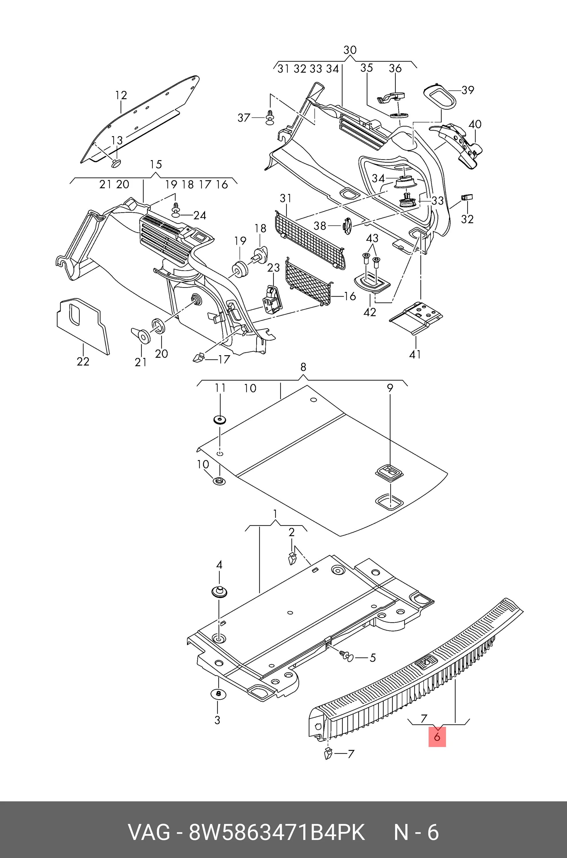 Vag 3c5 863 523 a. 4a5 863 429. 4f088134801c. 863 471 371. 8k9861697 4pk.