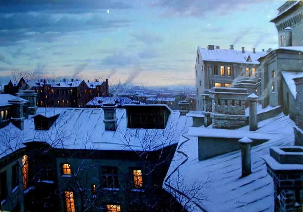 Двор сумерки. Художник евгений лушпин монмартр. Картины евгения лушпина париж. Осеннее туманное утро в городе. Двор сумерки.