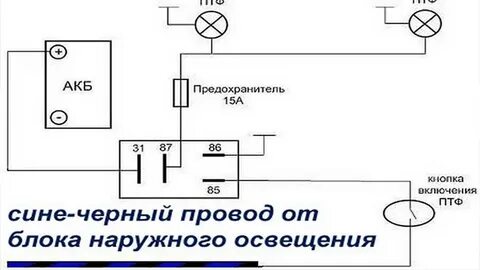 Схема подключения птф гранта