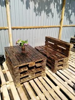 Стол из поддонов для дачи