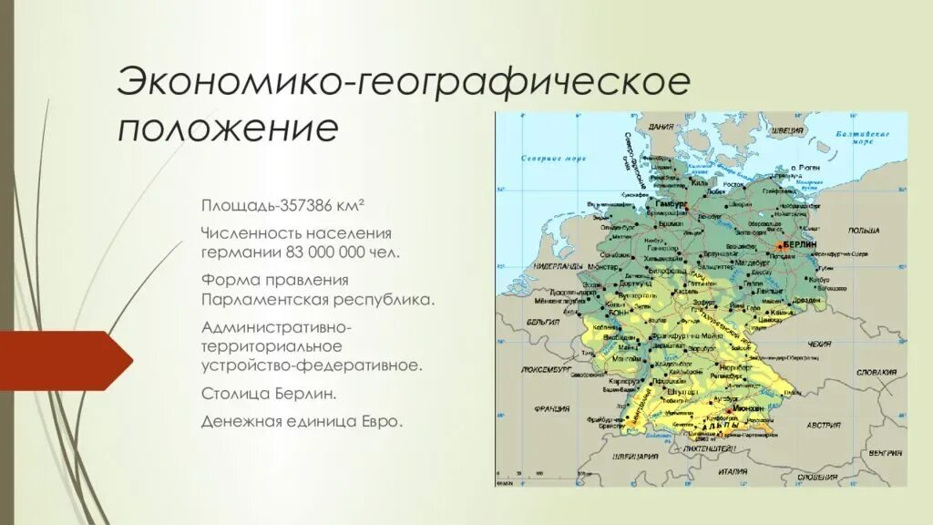 Плотность германии страны. Характеристика ЭГП Германии. Экономико географическое положение ФРГ. ЭГП ФРГ. ЭГП по Германии.