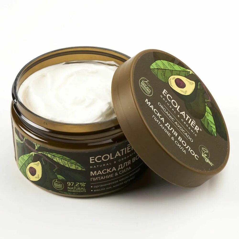 Маска для волос ECL Green питание/сила Organic Avocado 250мл вижуал. Avocado маска для волос. Ecolatier маска для волос