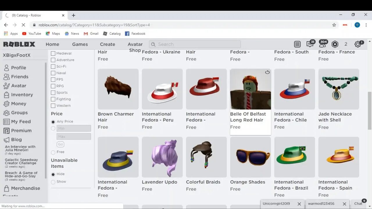 Catalog РОБЛОКС. Roblox items.