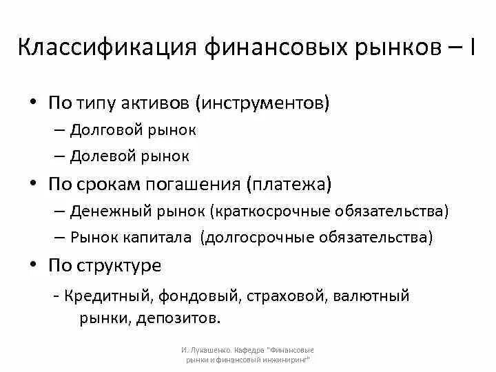 Долговой рынок финансов. Классификация финансовых рынков. Классификация финансового рынка по видам. Классификация финансовых инструментов. Классификация денежного рынка.