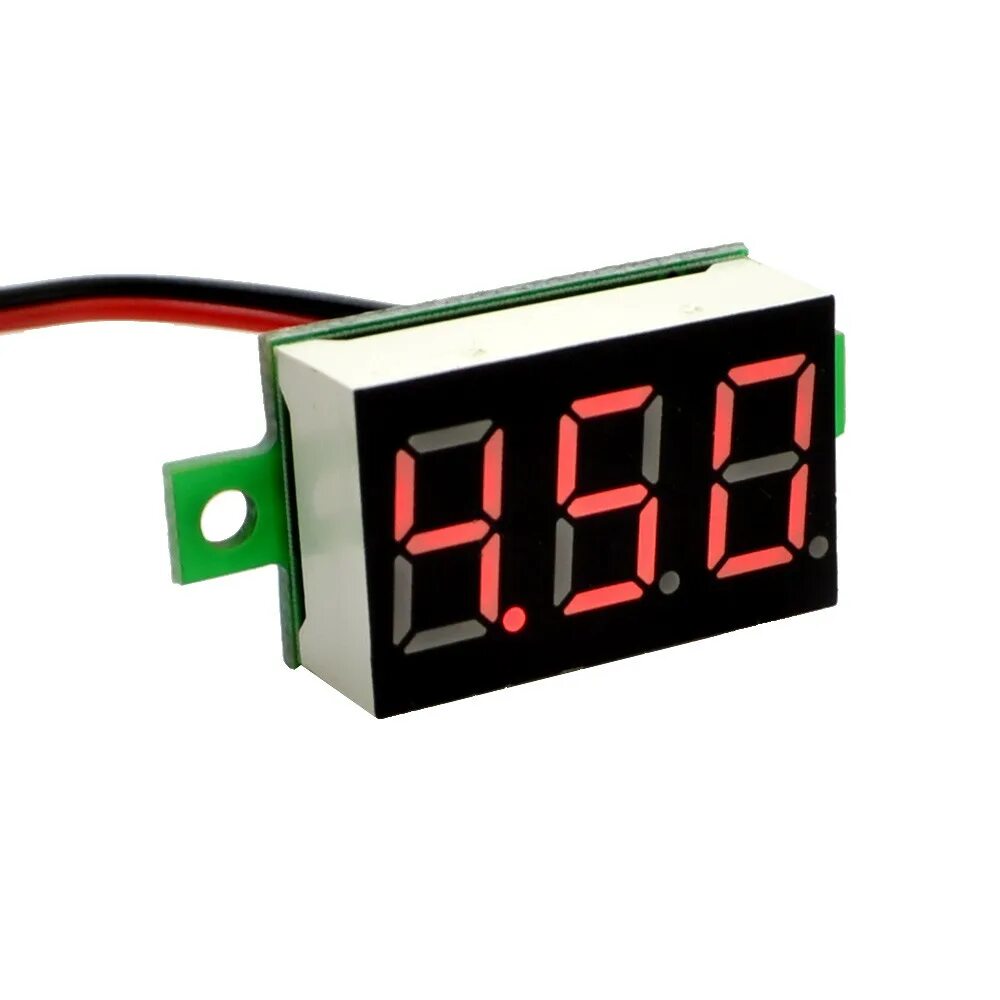 DC 4.7-32 v3 Digital display Voltmeter. Высокоомный вольтметр - технарь. Модуль вольтметра 0,36" 0-200в (красный). Модуль амперметр цифровой круглый.