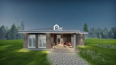 Дом из газобетона одноэтажный 100 м