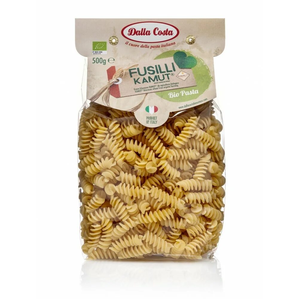 Паста dalla Costa. Pasta Eco Natura Fusilli спирали Borges 500г полимер.пакет *12. Dalla Costa логотип. Фузилли макаронные изделия. Dalla costa