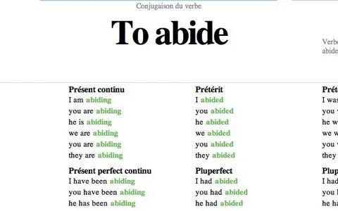 Conjugaison des